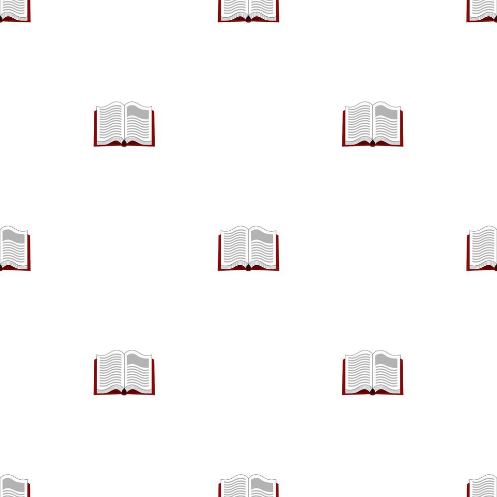 modèle sans couture avec des livres rouges sur fond blanc. illustration vectorielle. vecteur