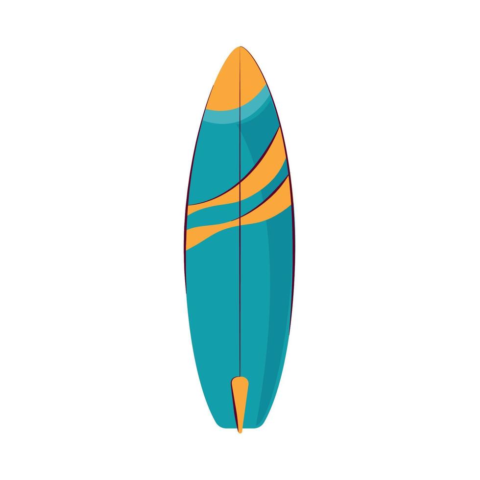 icône de dessin animé de planche de surf vecteur