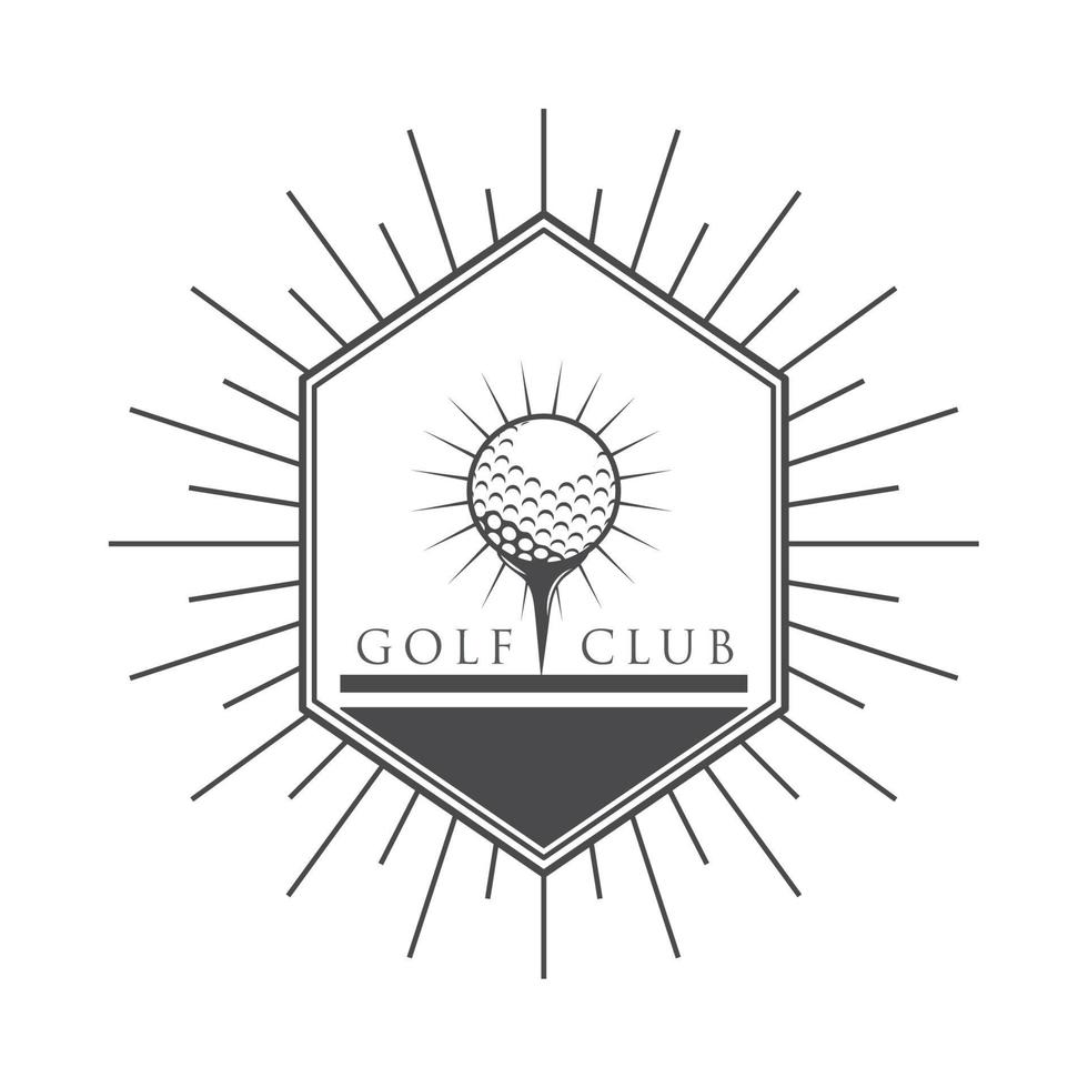 étiquette de club de golf vecteur