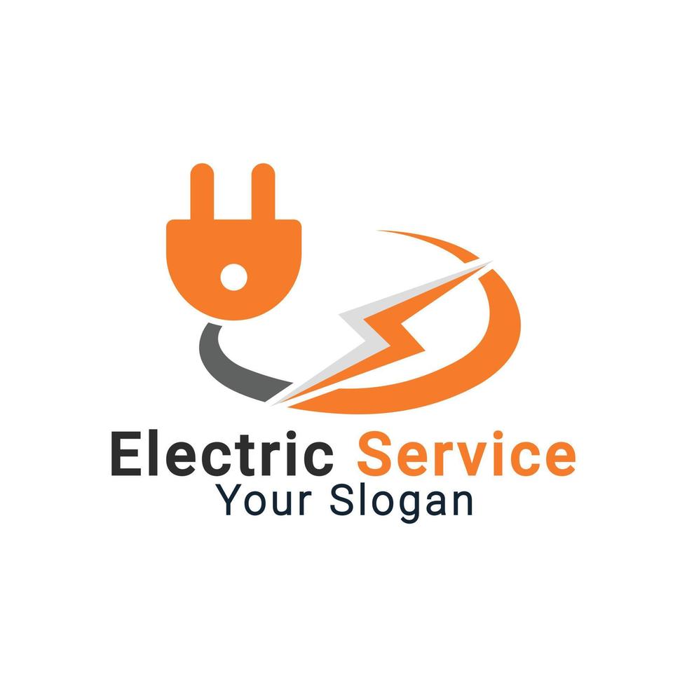 logo de l'électricité, logo de l'énergie, modèle de logo des services électriques vecteur