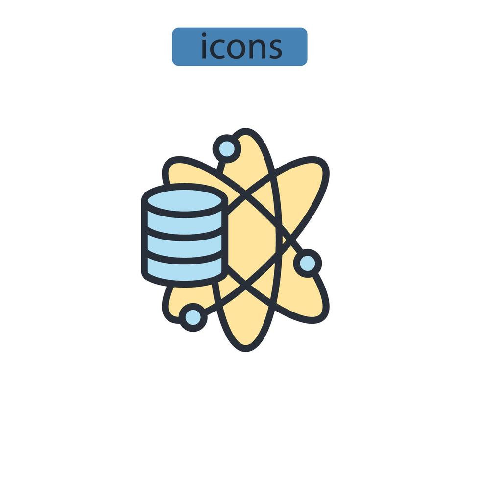 icônes de science des données symboles éléments vectoriels pour le web infographique vecteur