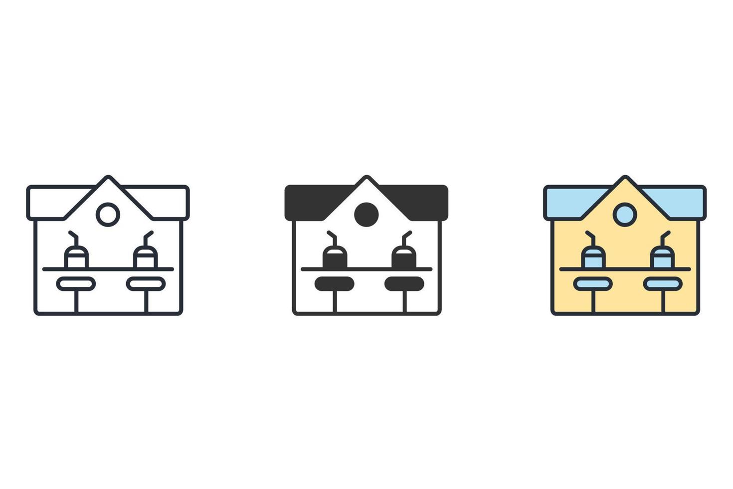 icônes de barre symbole éléments vectoriels pour le web infographique vecteur