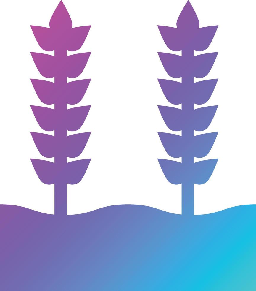 illustration de conception d'icône de vecteur de grain de blé