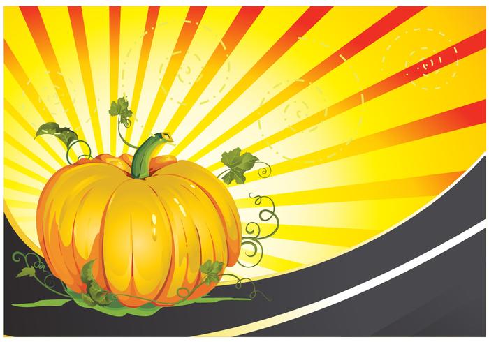 Fond de vecteur Patch Vector Pumpkin