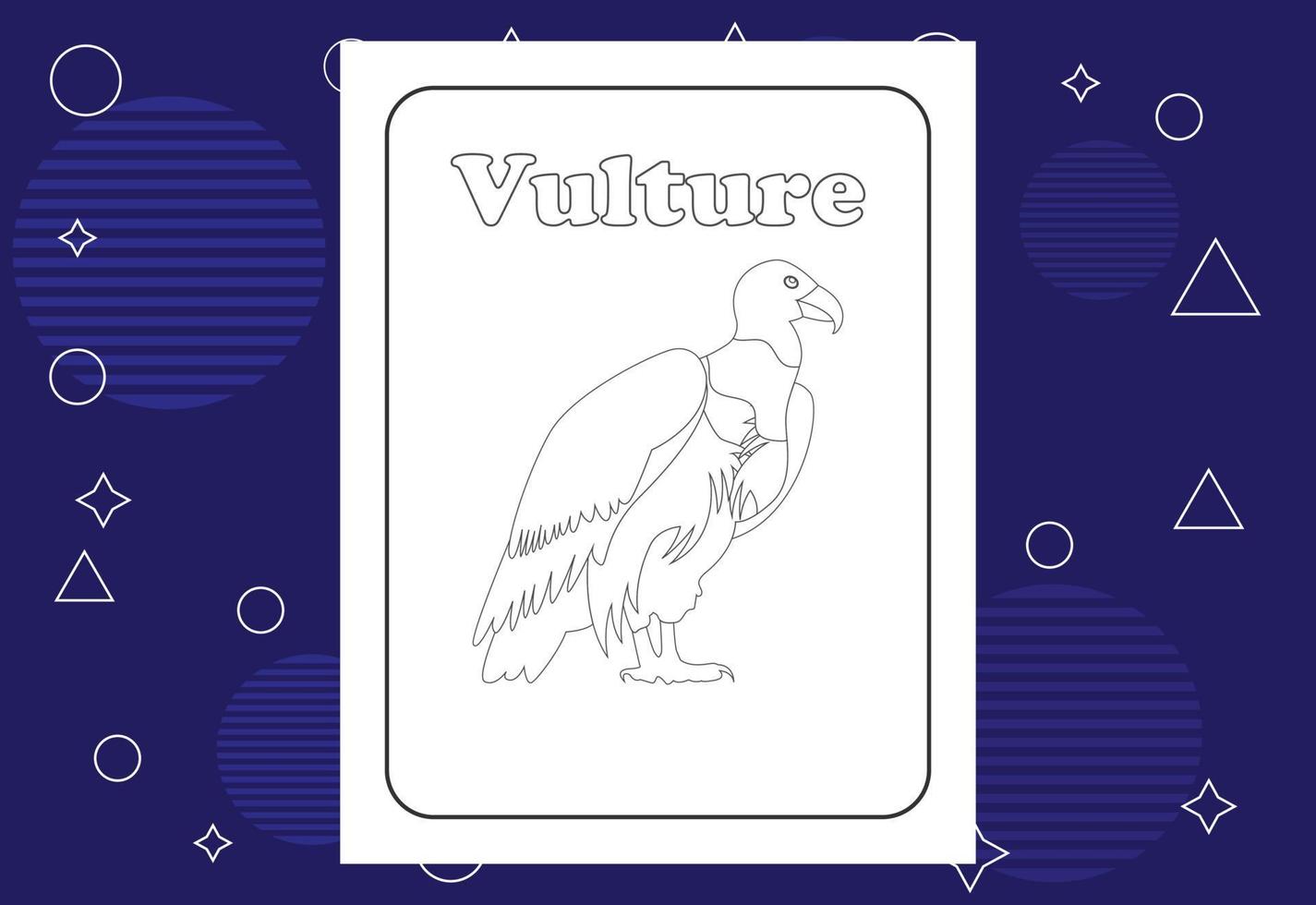 page de coloriage d'oiseau ou livres pour enfants. illustration vectorielle vecteur