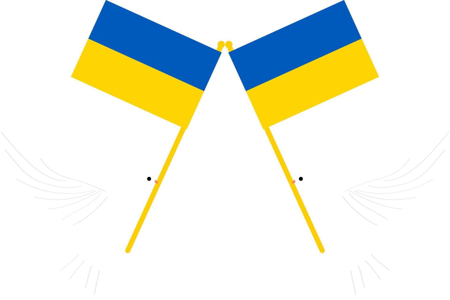 hryvnia ukrainienne vecteur drapeau dessiné à la main, drapeau ukrainien vecteur drapeau dessiné à la main