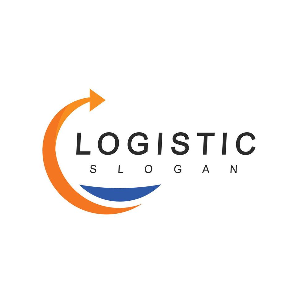 modèle de logo logistique, icône d'entreprise d'expédition et de transport vecteur