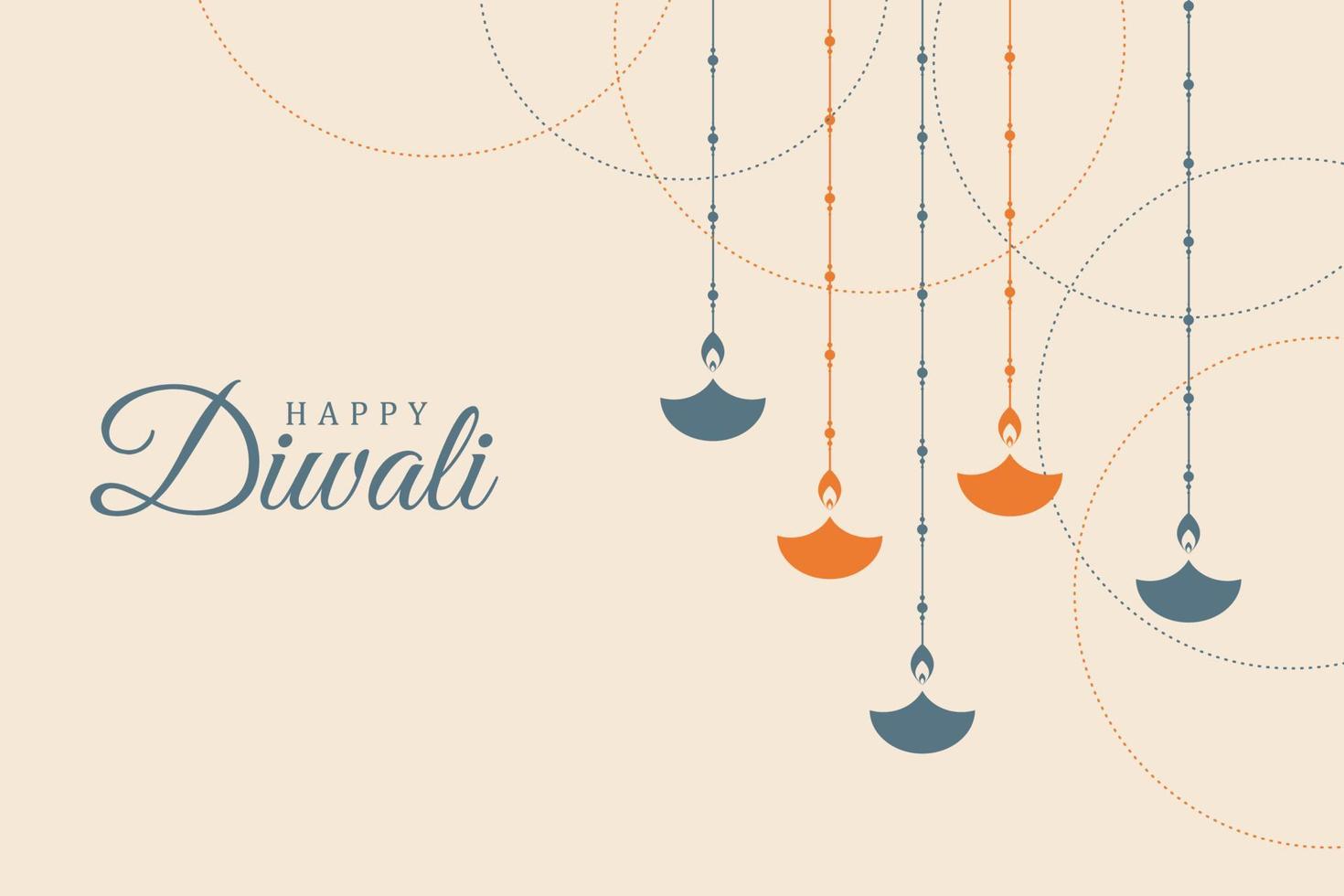 joyeux fond de diwali vecteur