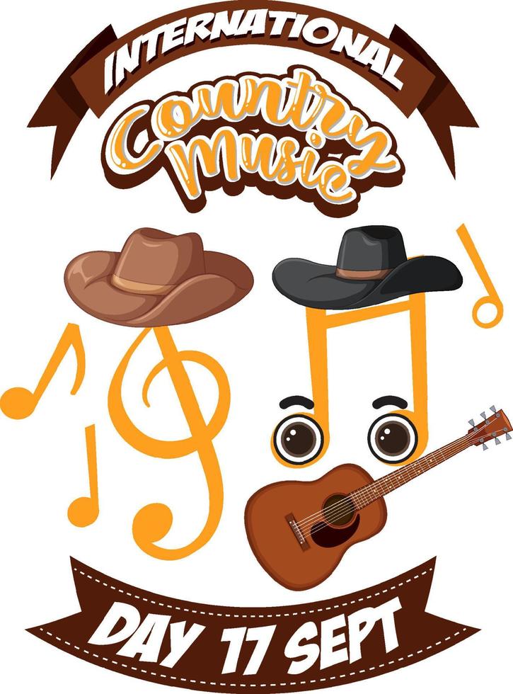 conception d'affiche de musique country internationale vecteur