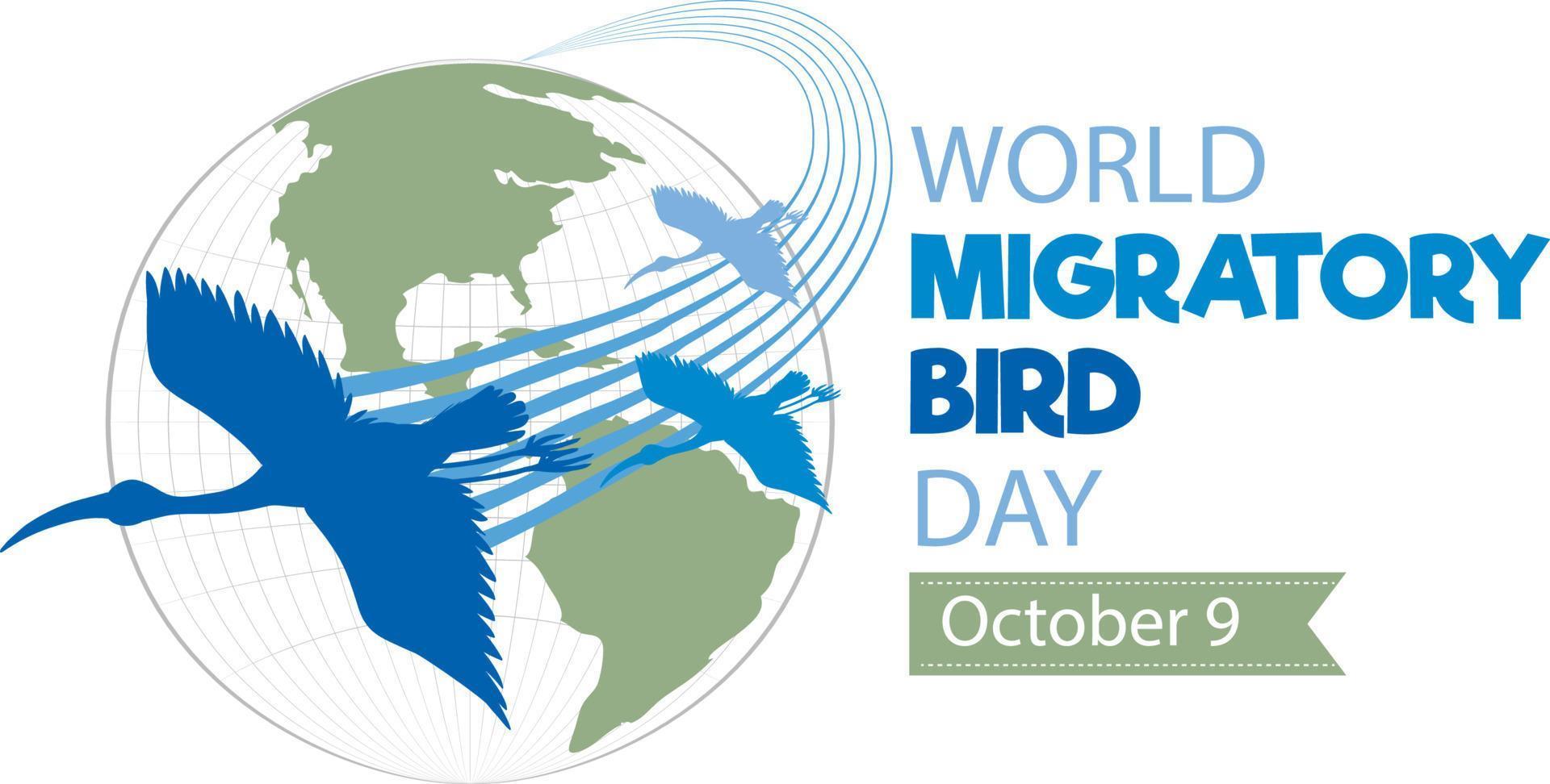concept de bannière de la journée mondiale des oiseaux migrateurs vecteur