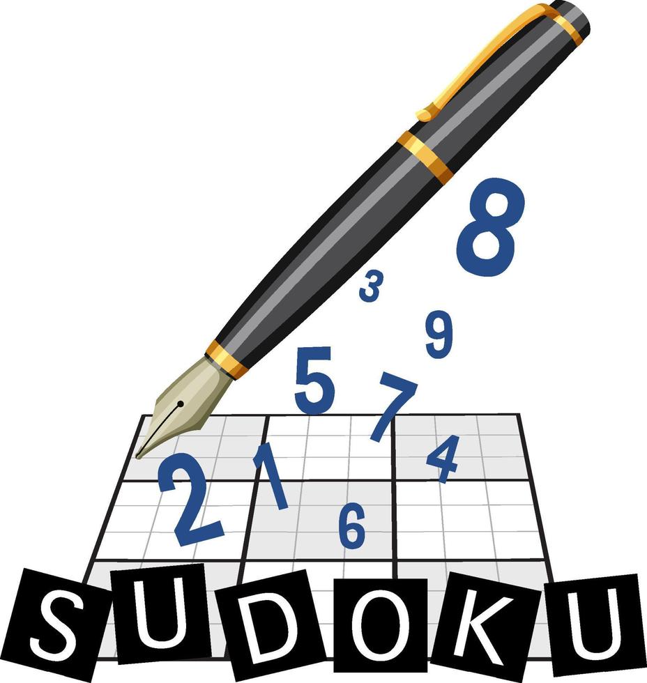 conception d'affiche de logo de sudoku vecteur