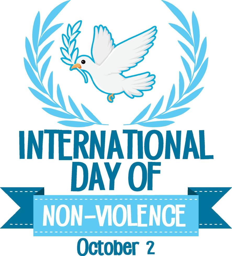 affiche de la journée internationale de la non violence vecteur