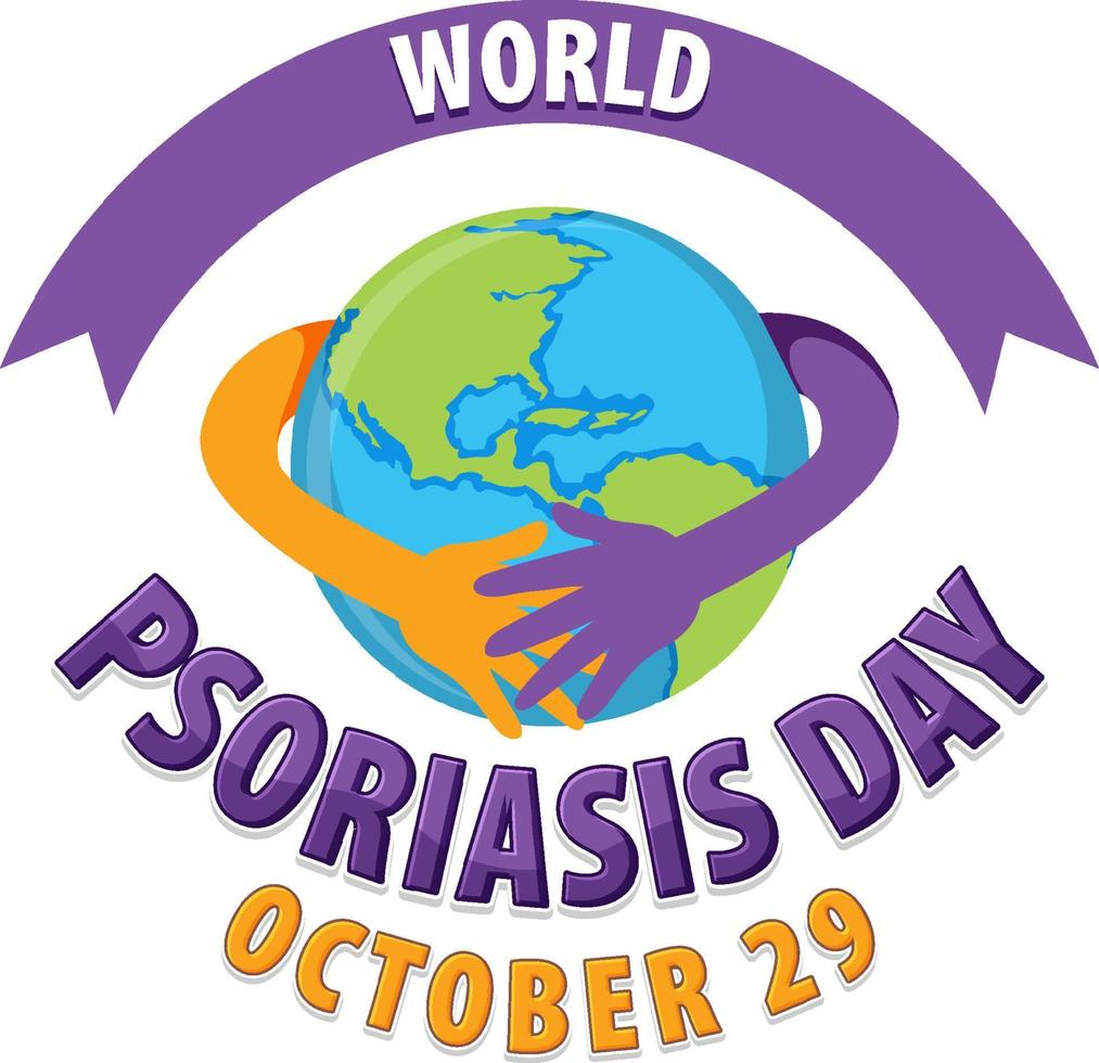 affiche de la journée mondiale du psoriasis vecteur