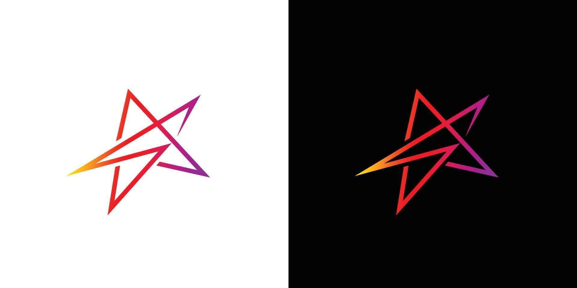 création de logo star initiales lettre s moderne et professionnelle vecteur