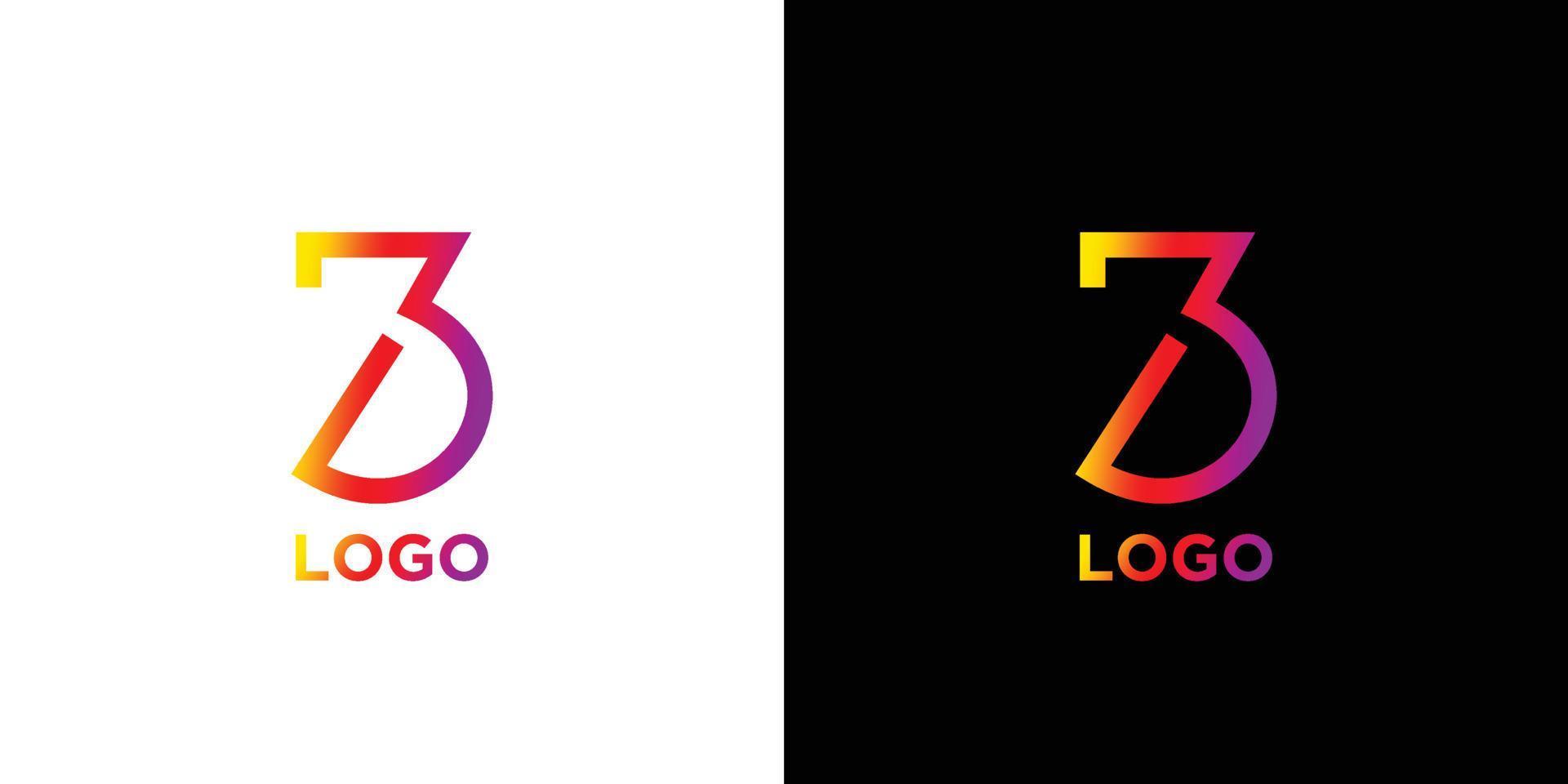 création de logo d'initiales de lettre 3d moderne et professionnelle vecteur