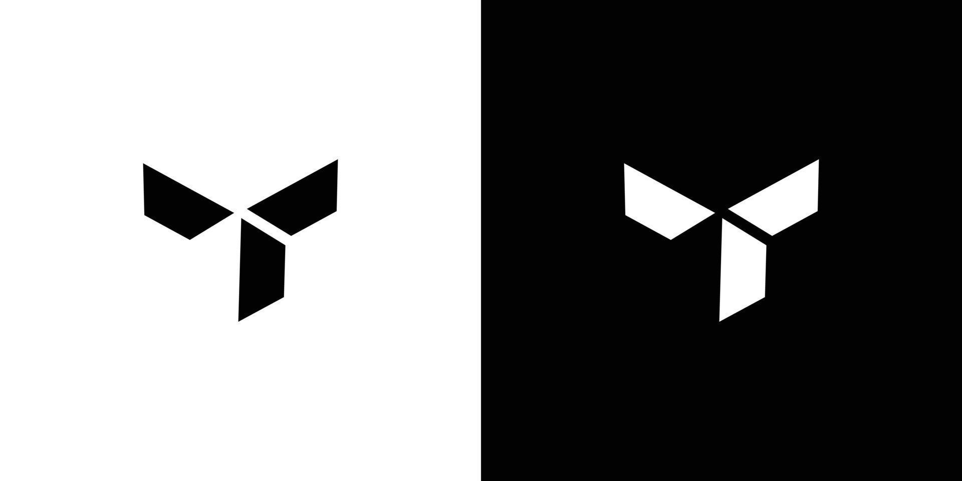 création de logo lettre y moderne et futuriste vecteur