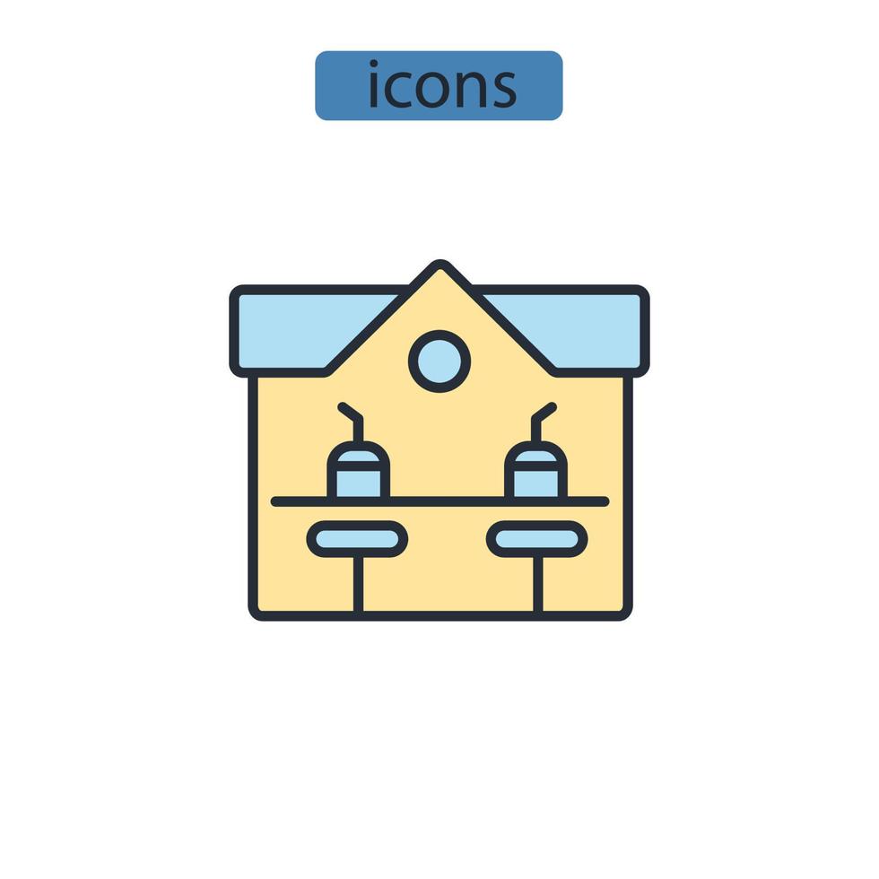 icônes de barre symbole éléments vectoriels pour le web infographique vecteur