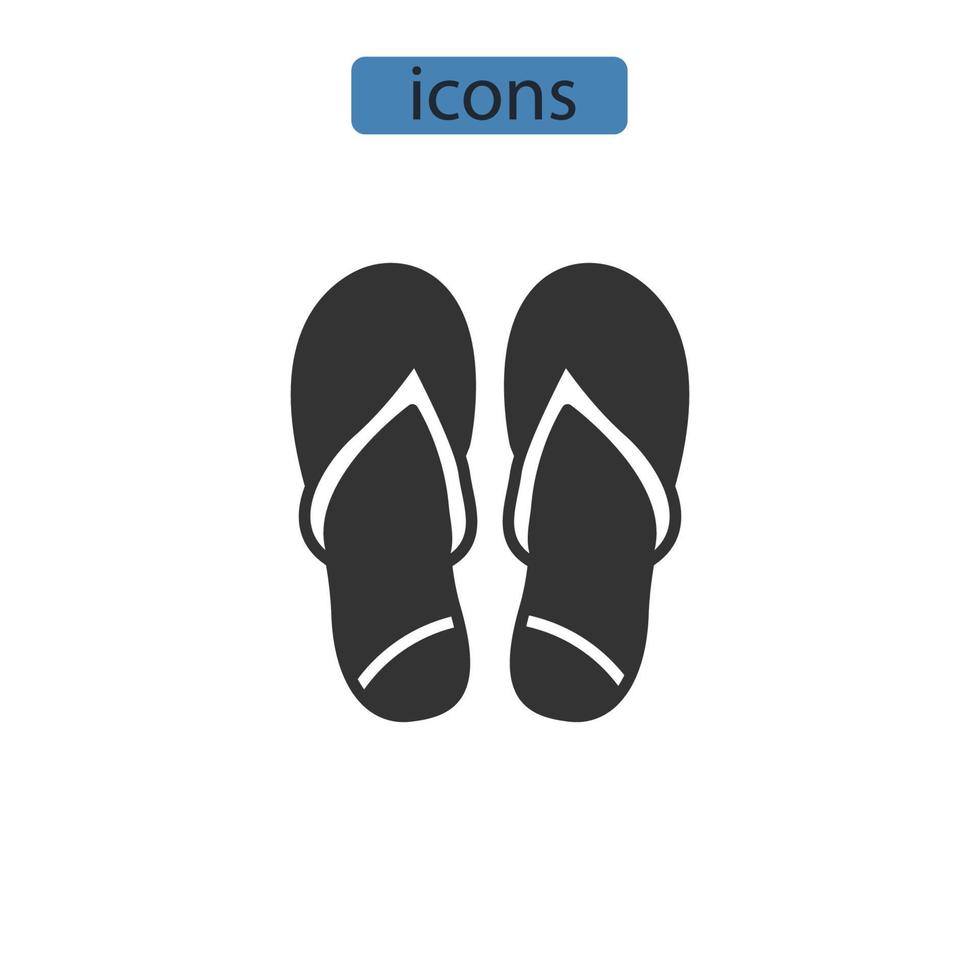 tongs icônes symbole vecteur éléments pour infographie web