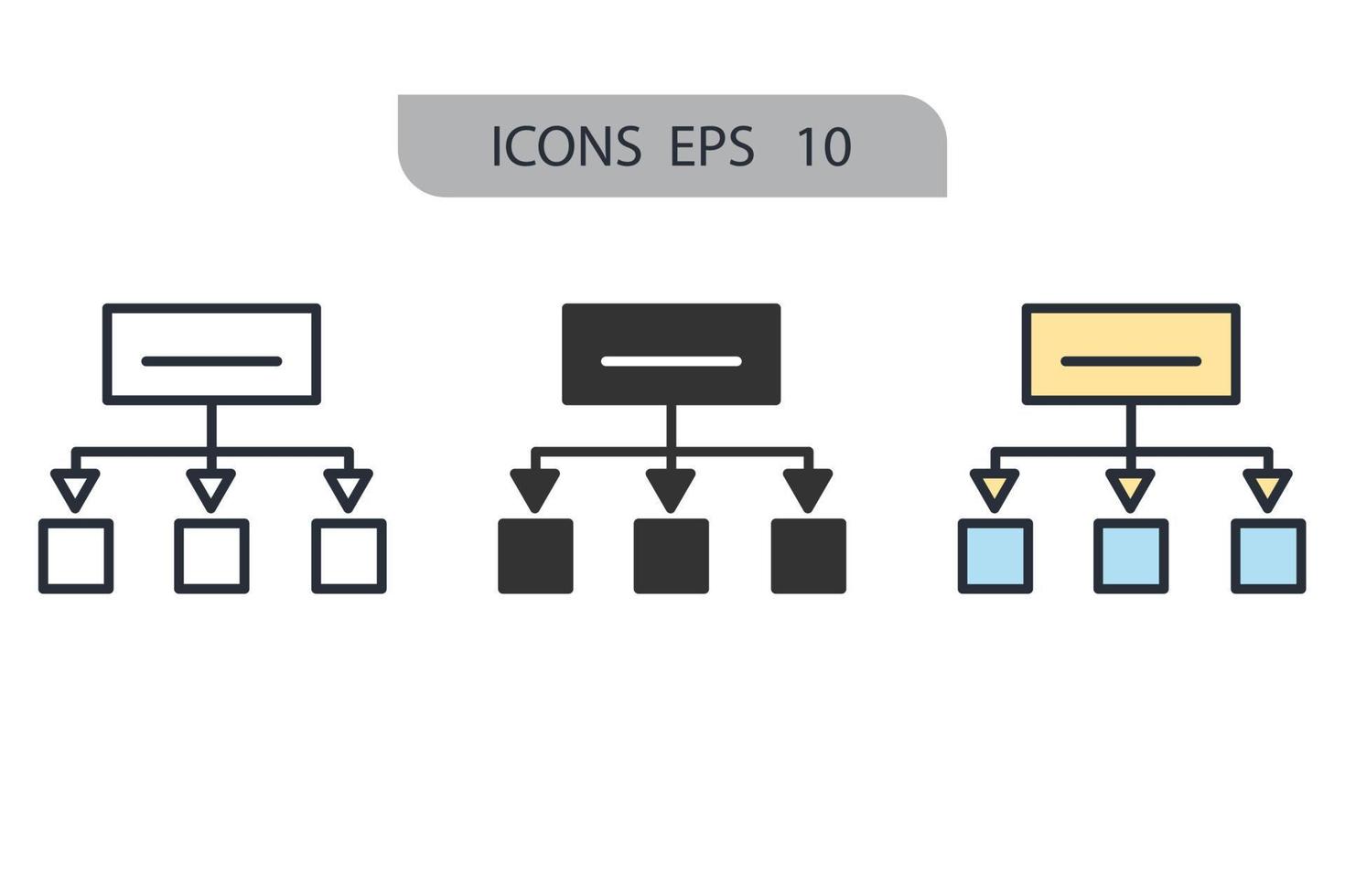 regroupement d'icônes symboles éléments vectoriels pour le web infographique vecteur