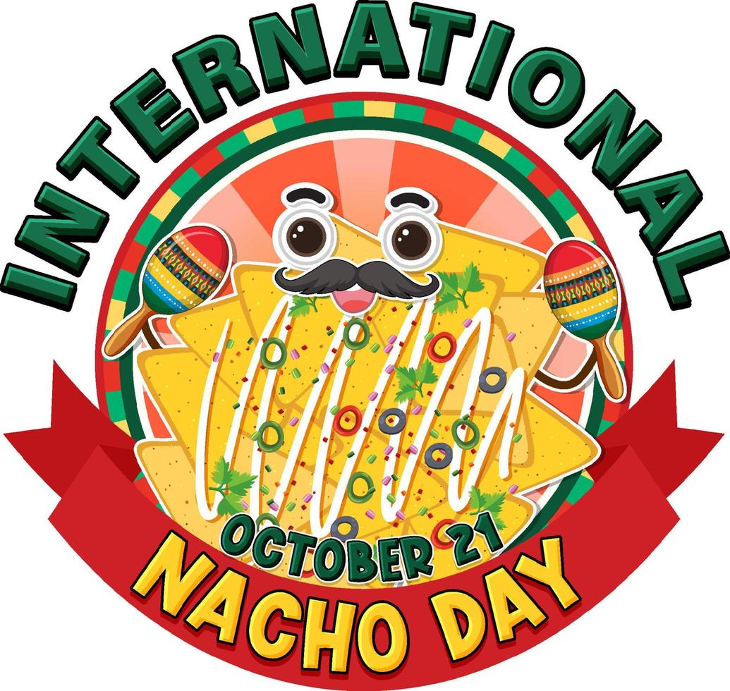 conception de bannière de la journée internationale des nachos vecteur