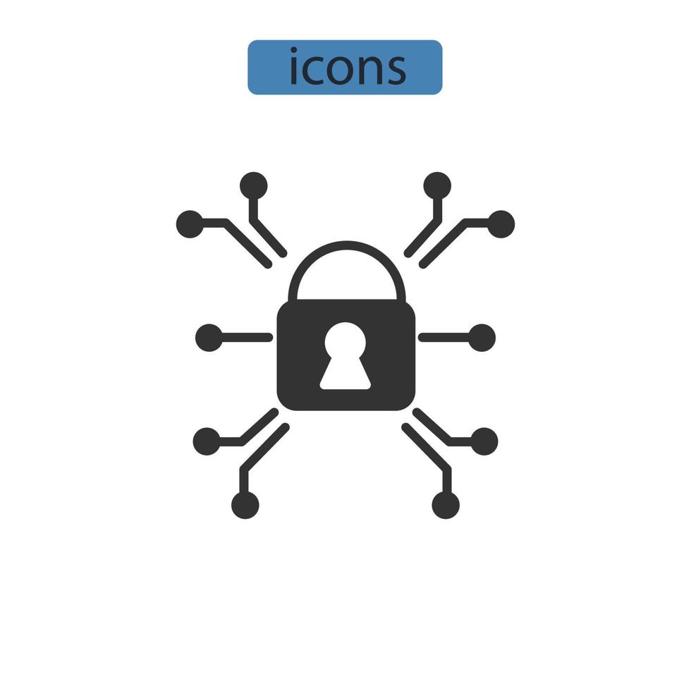 icônes d'attaques adverses symboles éléments vectoriels pour le web infographique vecteur