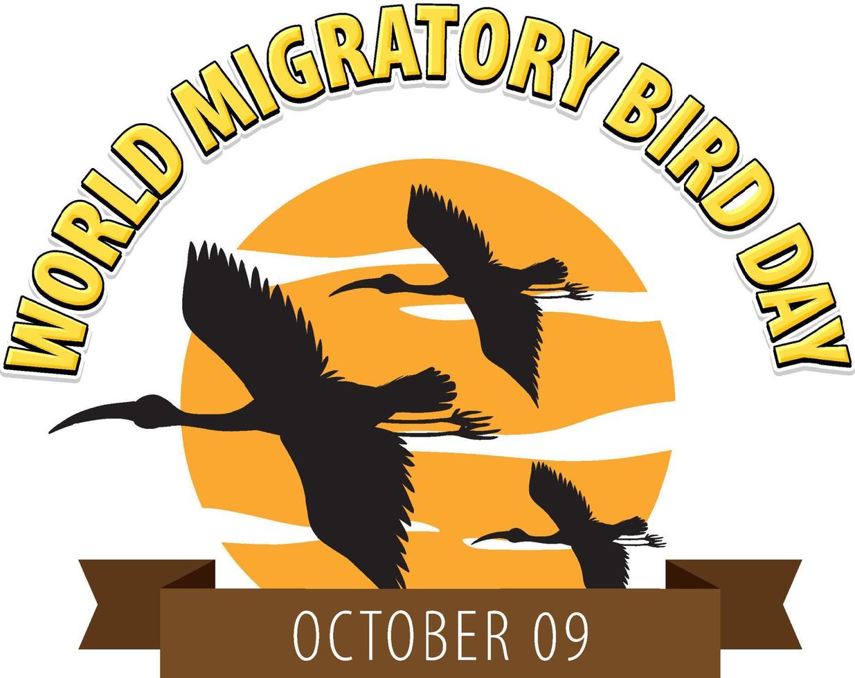 conception de bannière de la journée mondiale des oiseaux migrateurs vecteur