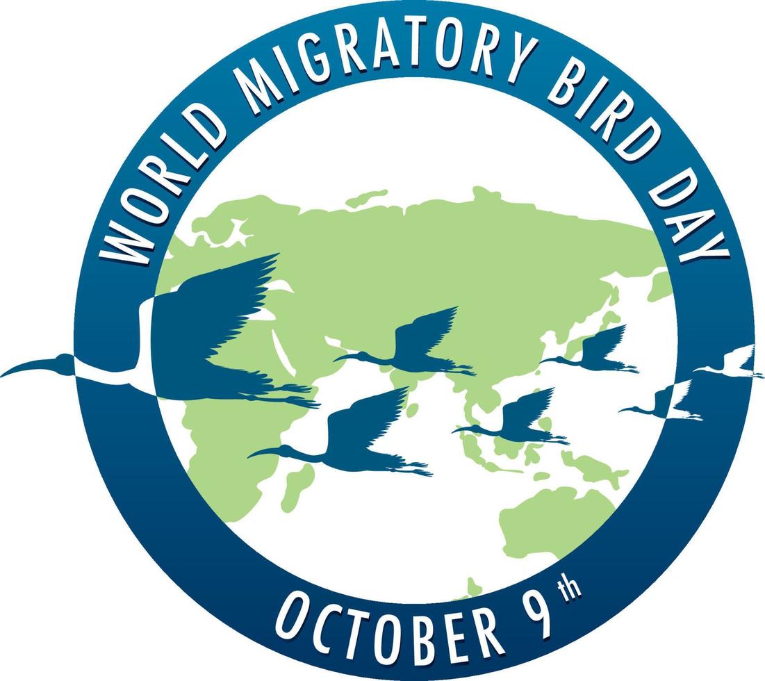 modèle de bannière de la journée mondiale des oiseaux migrateurs vecteur