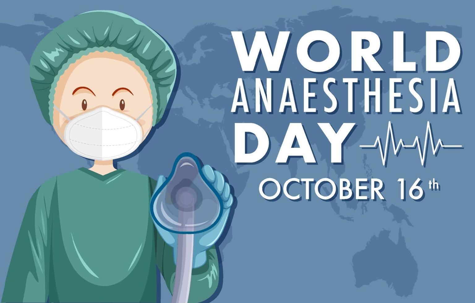 conception de bannière de la journée mondiale de l'anesthésie vecteur