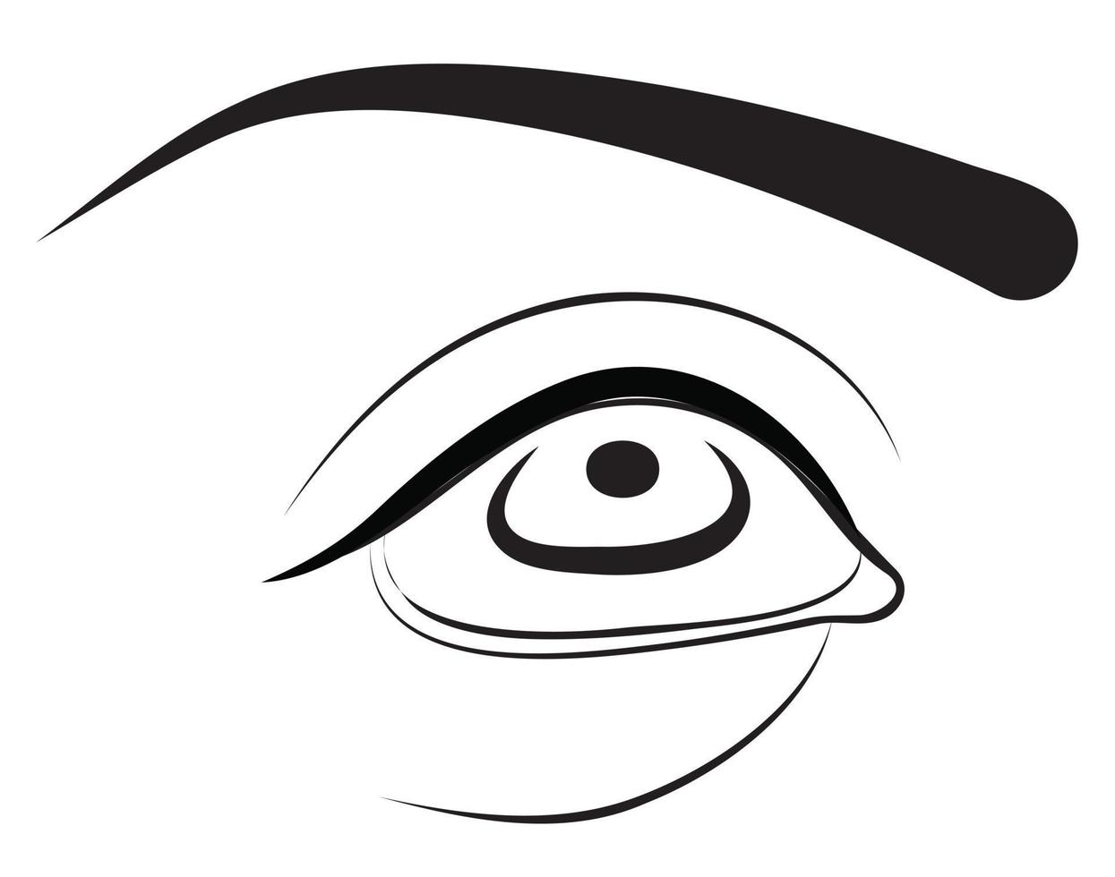 œil humain. illustration vectorielle isolée sur fond blanc. vecteur