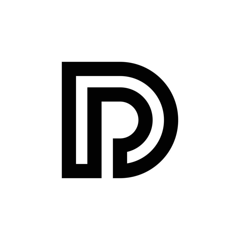 création de logo monogramme lettre dp ou pd moderne vecteur