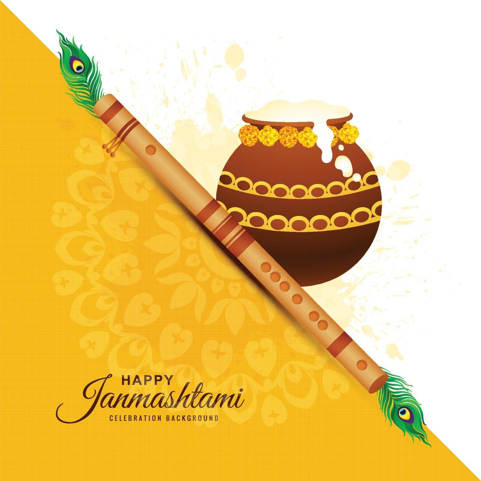 joyeux festival janmashtami illustration de la célébration de dahi handi vecteur