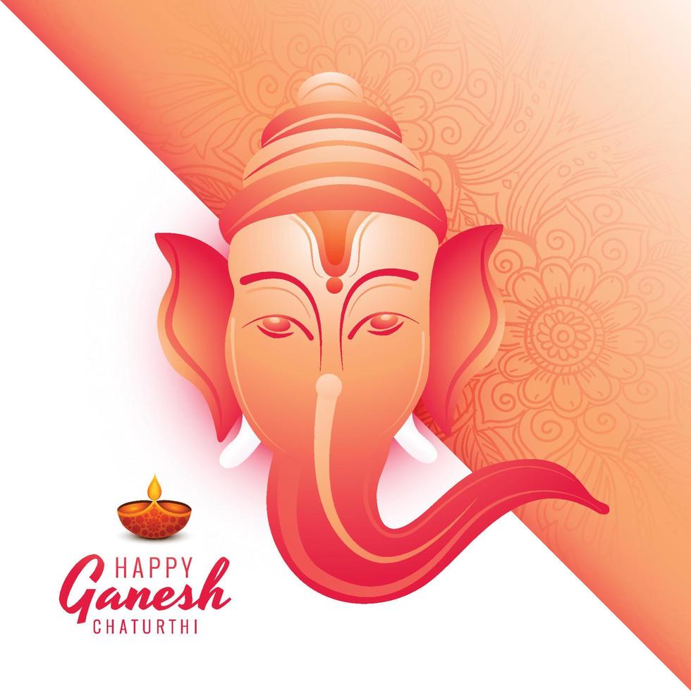 seigneur ganesh pour ganesh chaturthi fond de carte de festival de vacances vecteur