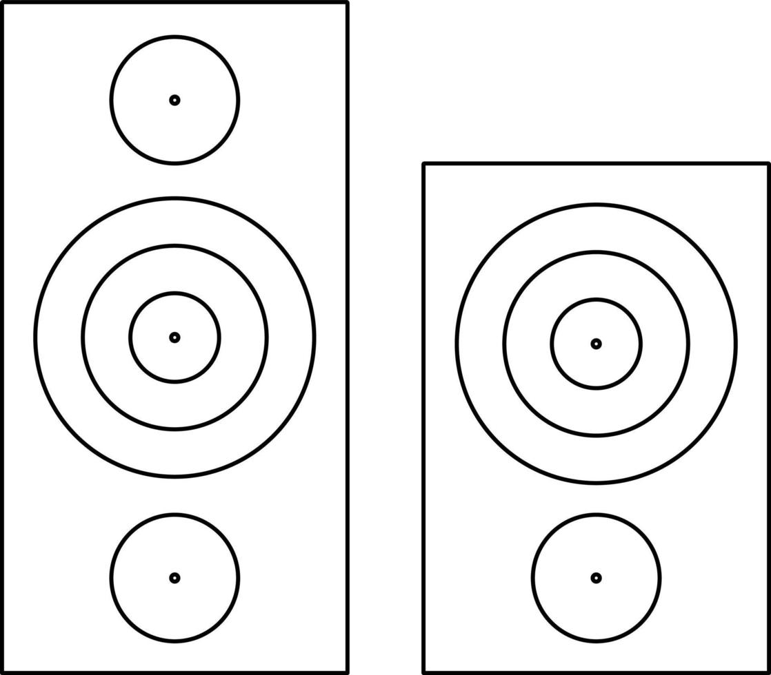 icône web de haut-parleurs de musique. vecteur