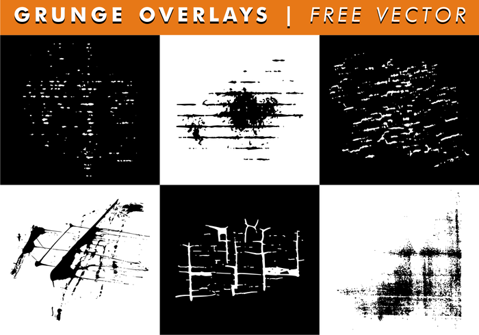 Grunge overlays vecteur gratuit