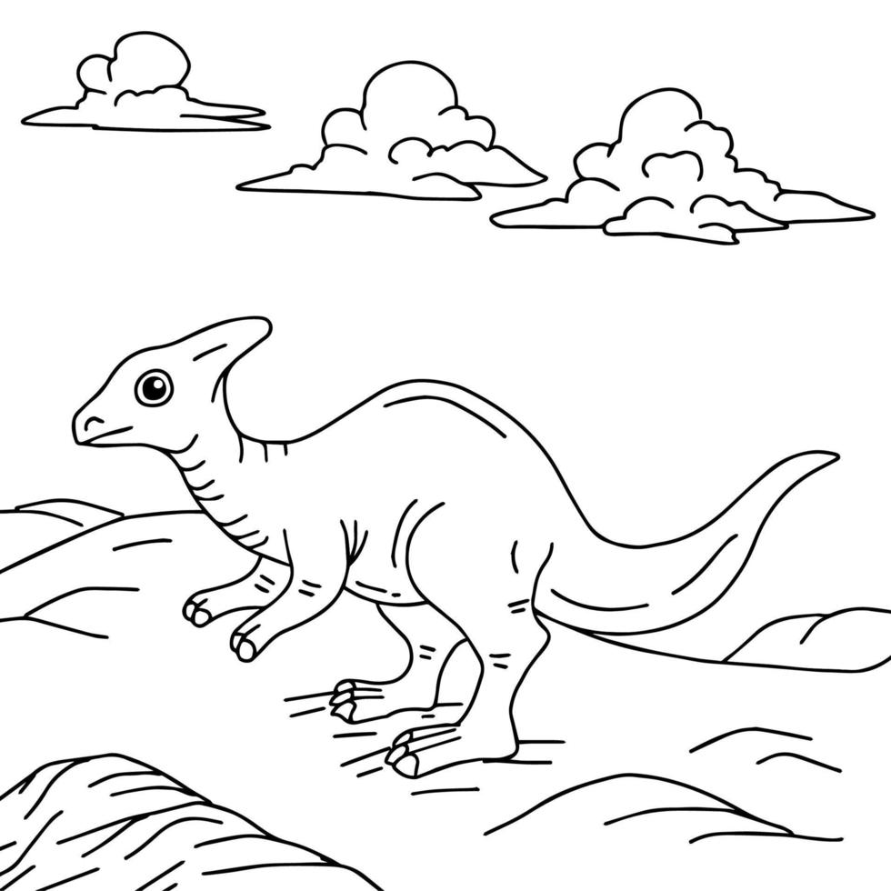 conception vecteur coloriage dinosaure pour enfant