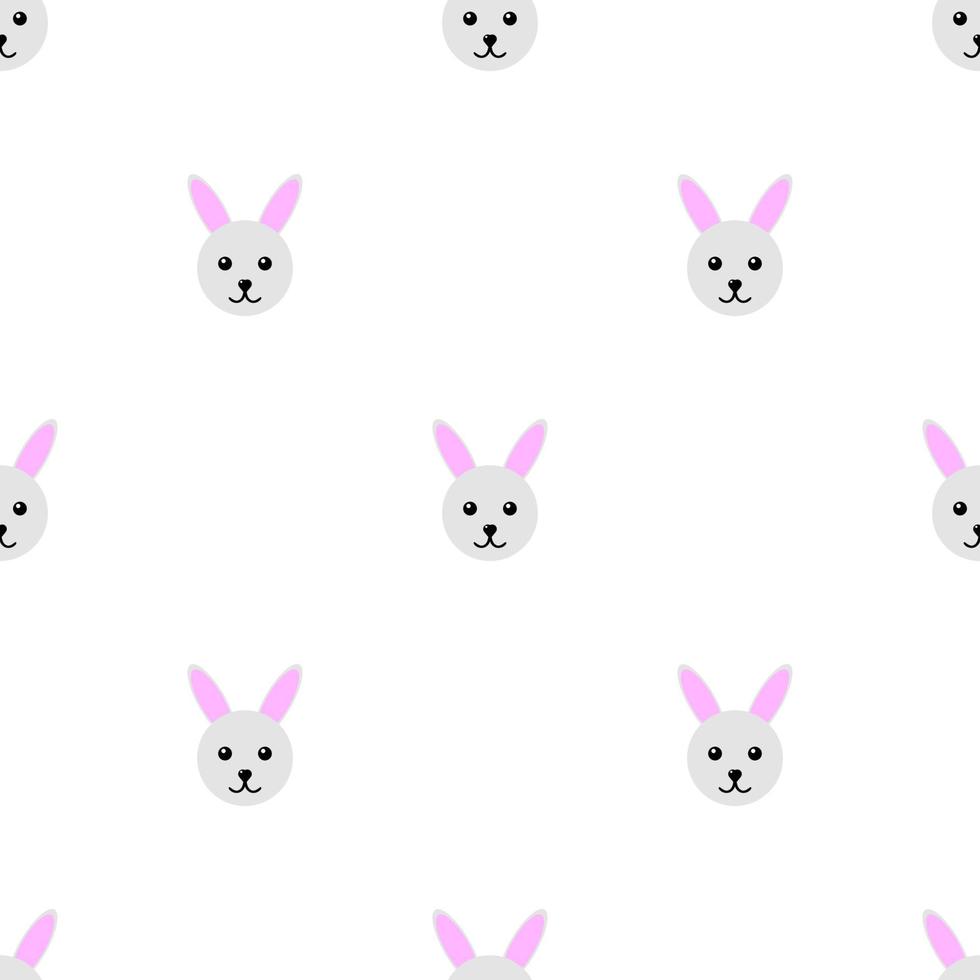 modèle sans couture avec lapin mignon. illustration vectorielle pour la conception, le web, le papier d'emballage, le tissu, le papier peint. vecteur