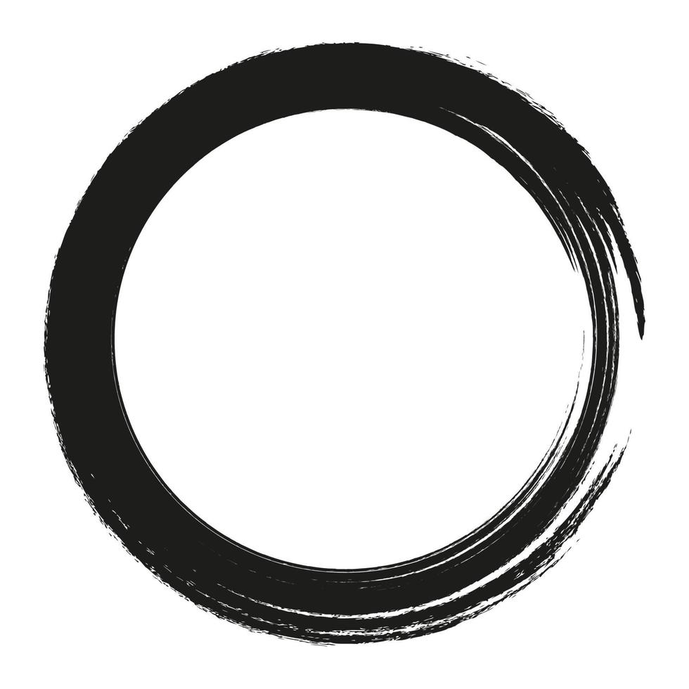 texture de pinceau cercle noir vecteur