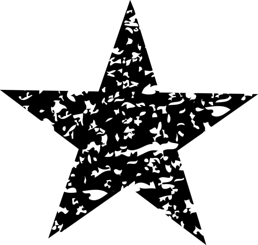 grunge star icon.vector étoile de détresse. vecteur