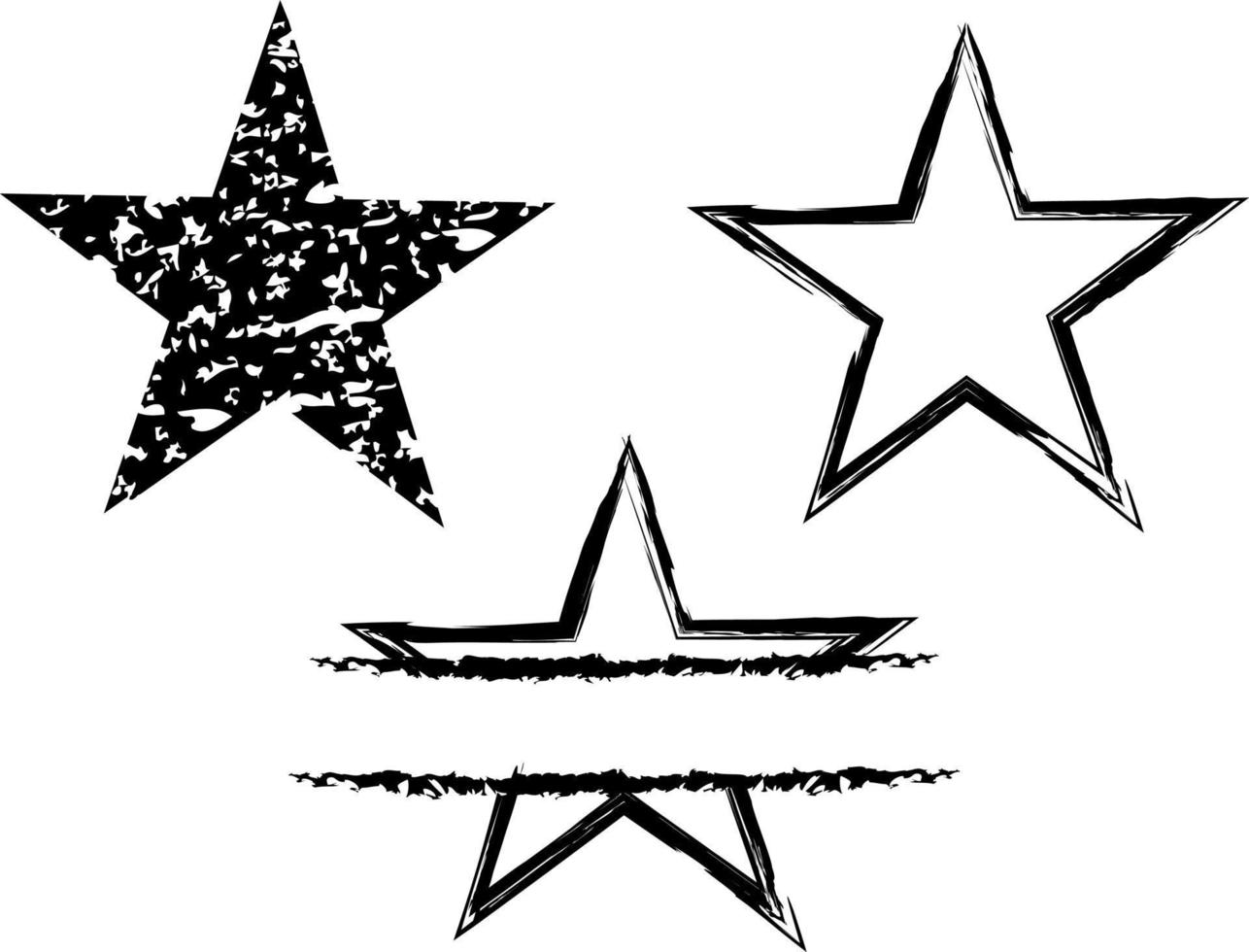 grunge star icon.vector étoile de détresse. vecteur