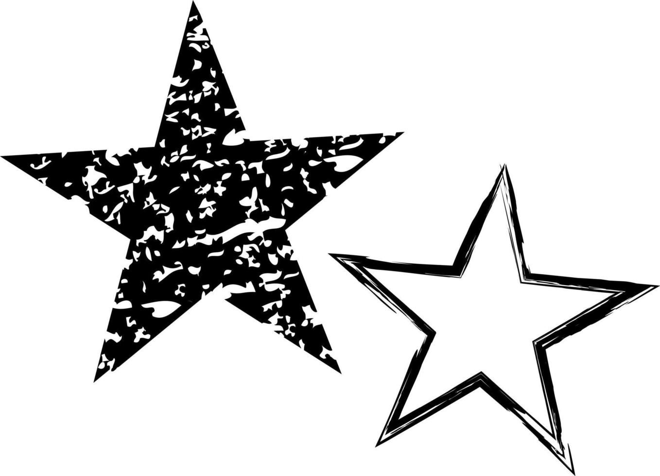 grunge star icon.vector étoile de détresse. vecteur