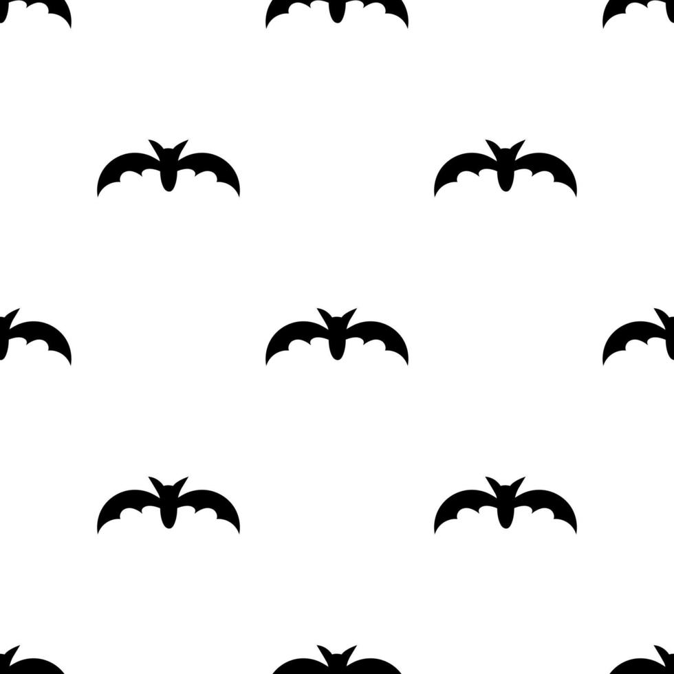 modèle sans couture avec des chauves-souris silhouette noire. texture d'Halloween. illustration vectorielle. vecteur