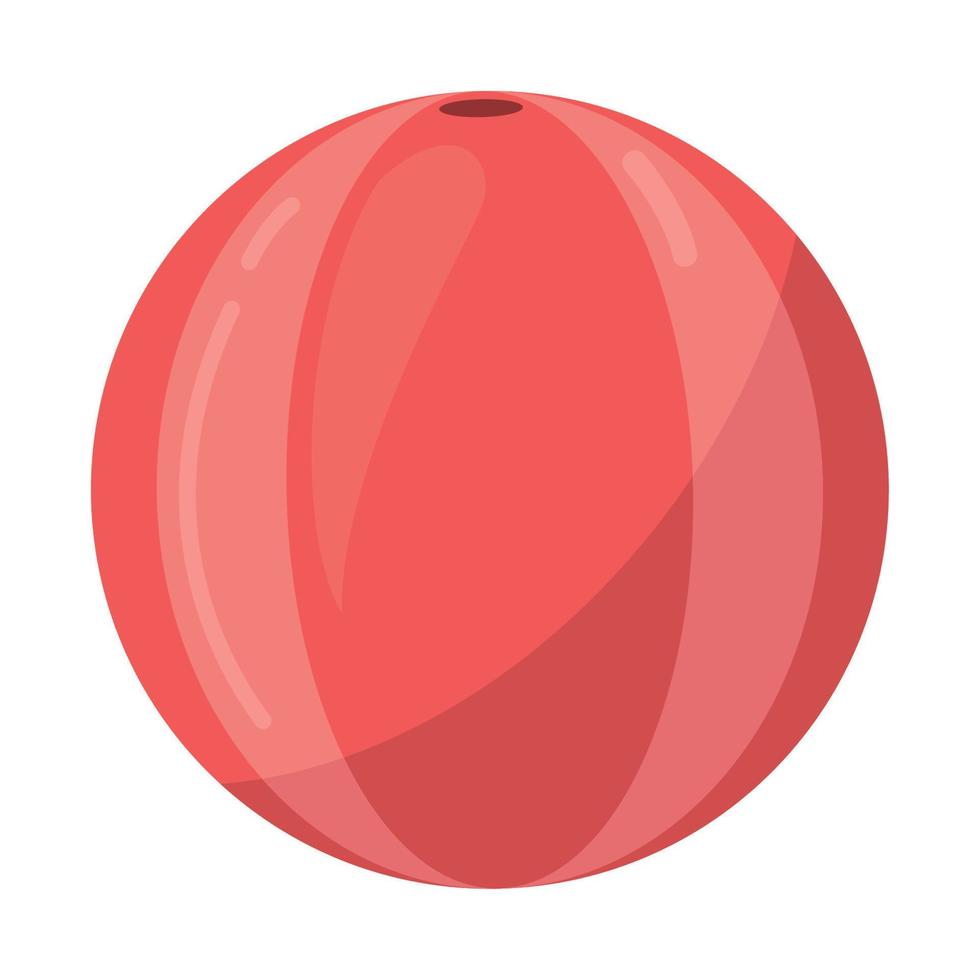 plage ballon rouge vecteur