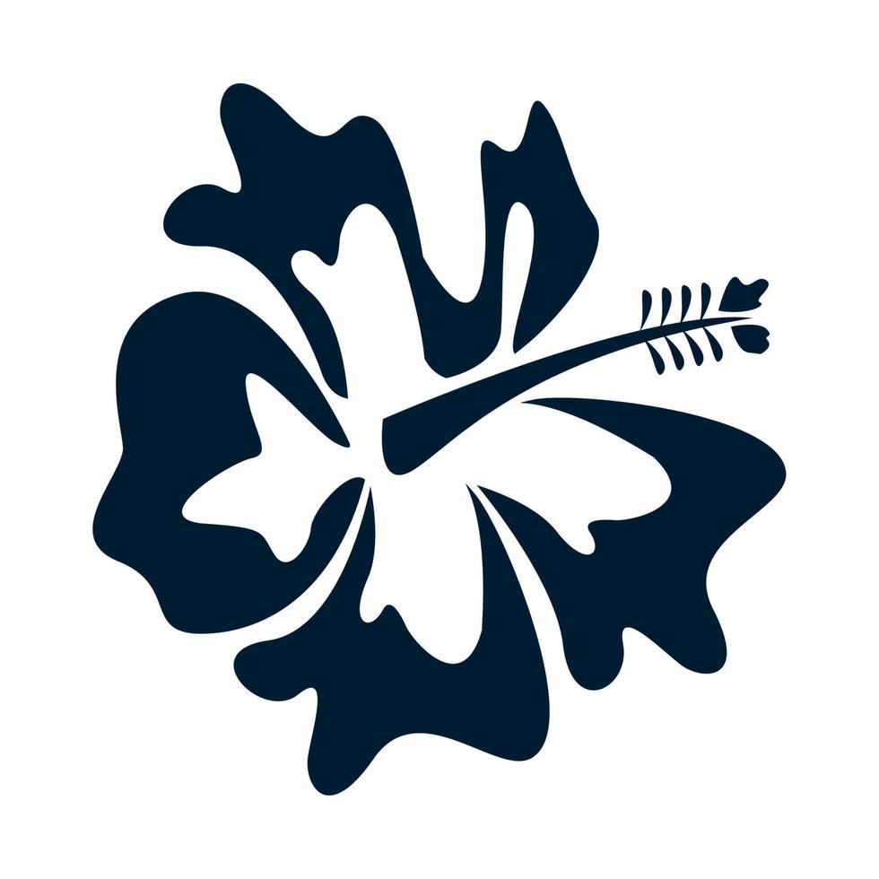 silhouette de fleur exotique vecteur