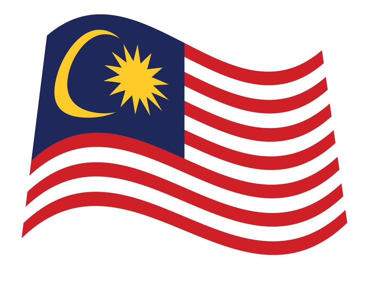malaisie pays drapeau agitant vecteur