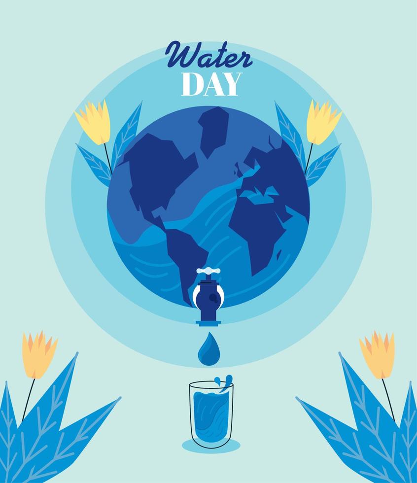 campagne de la journée de l'eau vecteur