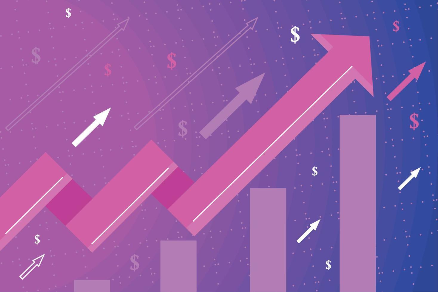 infographie de profit avec des barres vecteur