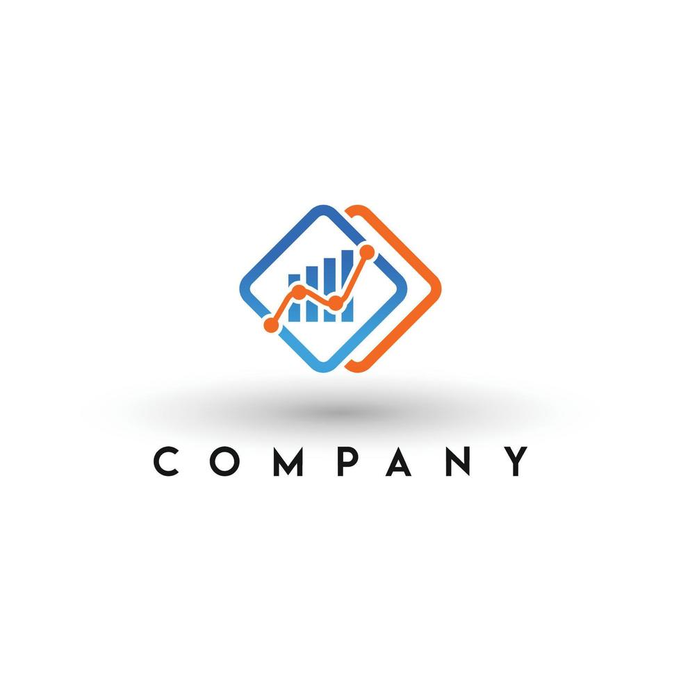 logo d'entreprise marketing et financière, logo de localisation financière, modèle de logo comptable vecteur