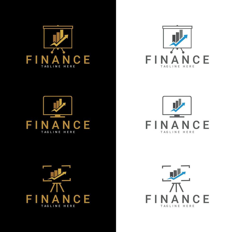 icône du logo de la finance, logo des affaires et de la finance, conception de la finance. adapté au logo de l'entreprise, à l'impression, au numérique, aux icônes, aux applications et à d'autres fins de matériel marketing. ensemble de logos financiers. vecteur