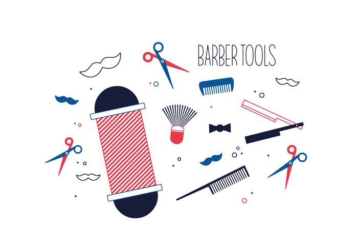 Vecteur d'outils de coiffeur gratuit