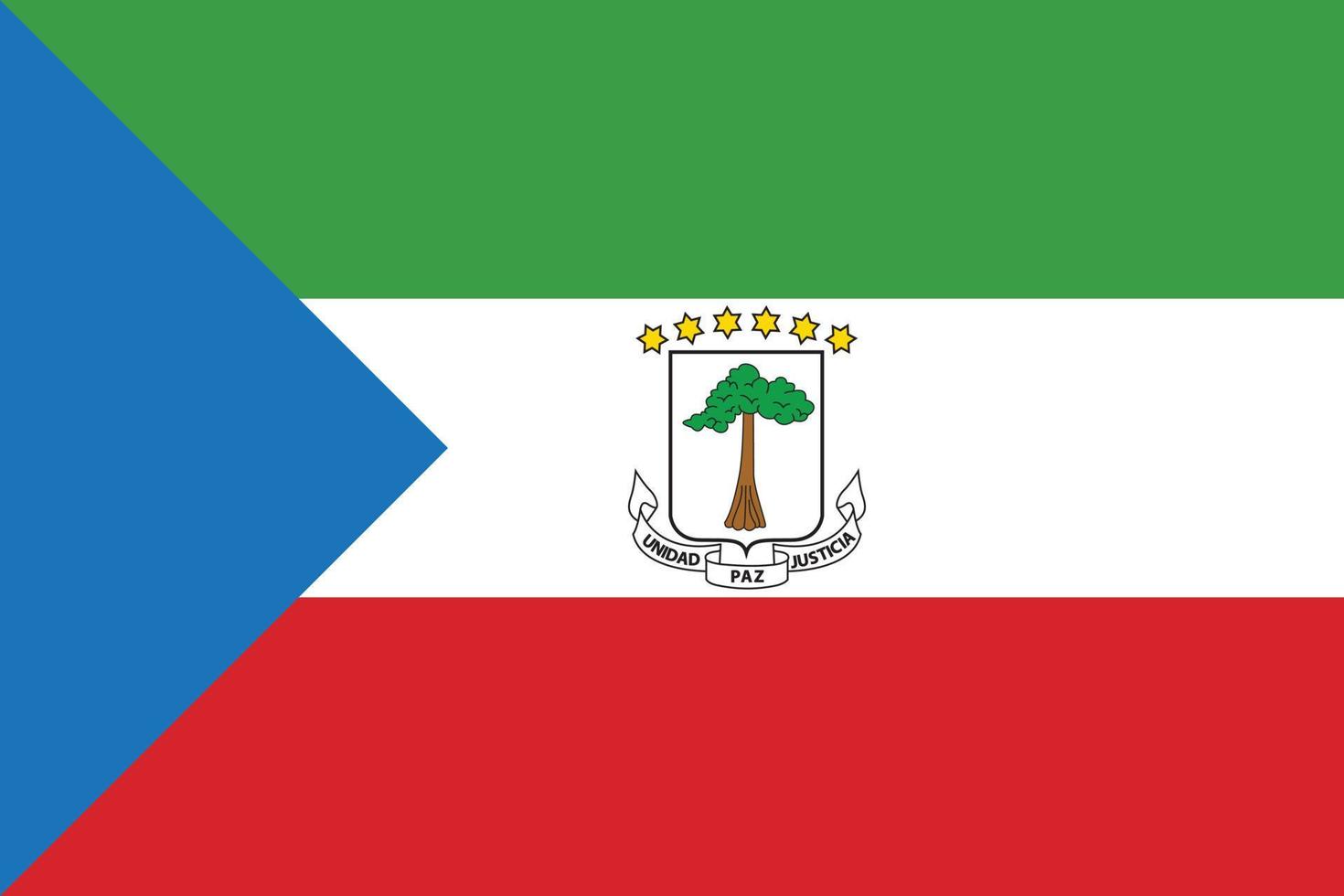 drapeau de la Guinée équatoriale vecteur